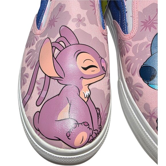 Disney Lilo and Stitch Angel Canvas Low Top Slip On Sneakers Womens Size 11 Pink - Picture 10 of 10
